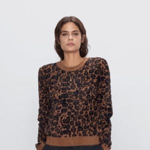 COPY - Zara Leopard cashmere sweater
